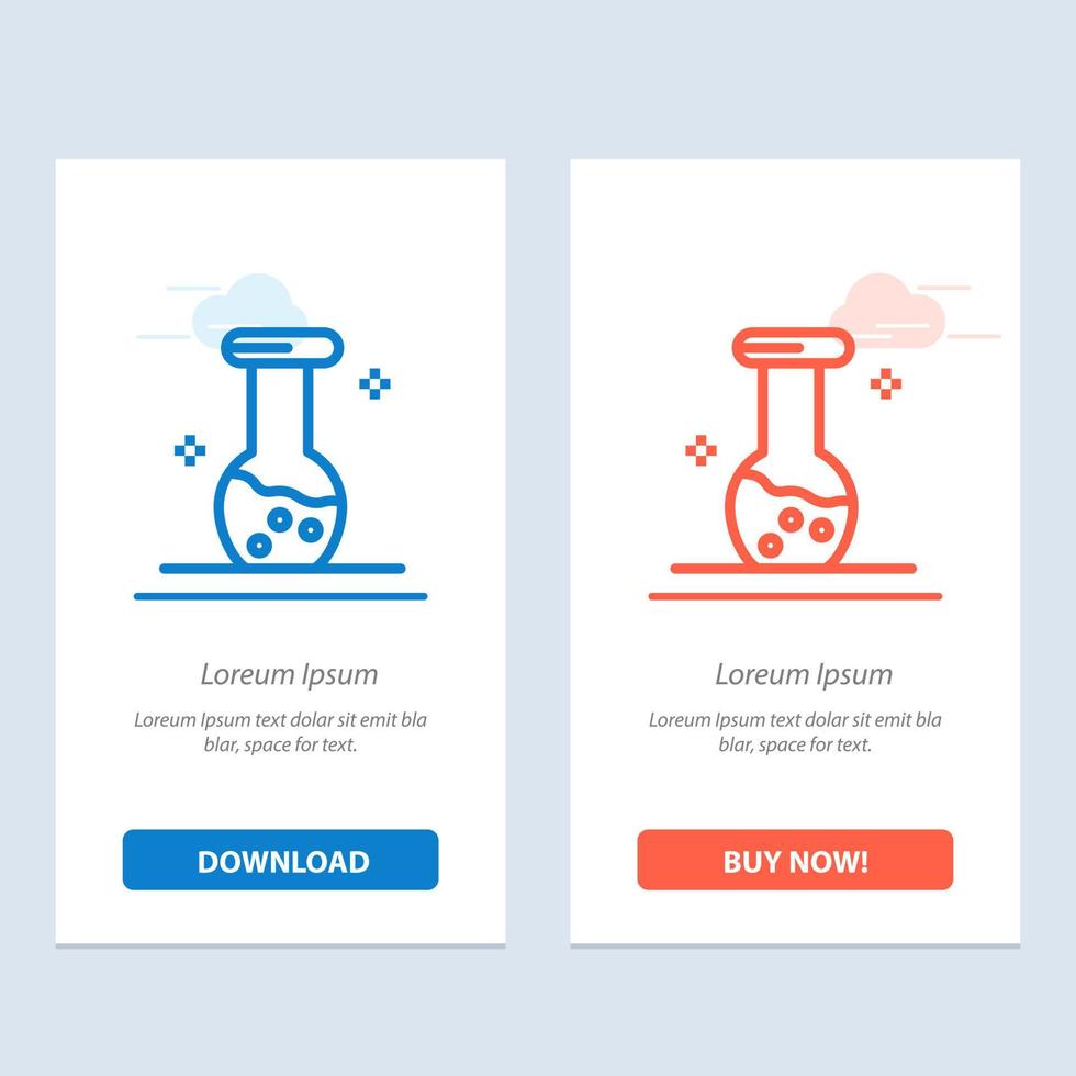Analysis Biochemistry Biology Chemistry  Blue and Red Download and Buy Now web Widget Card Template vector