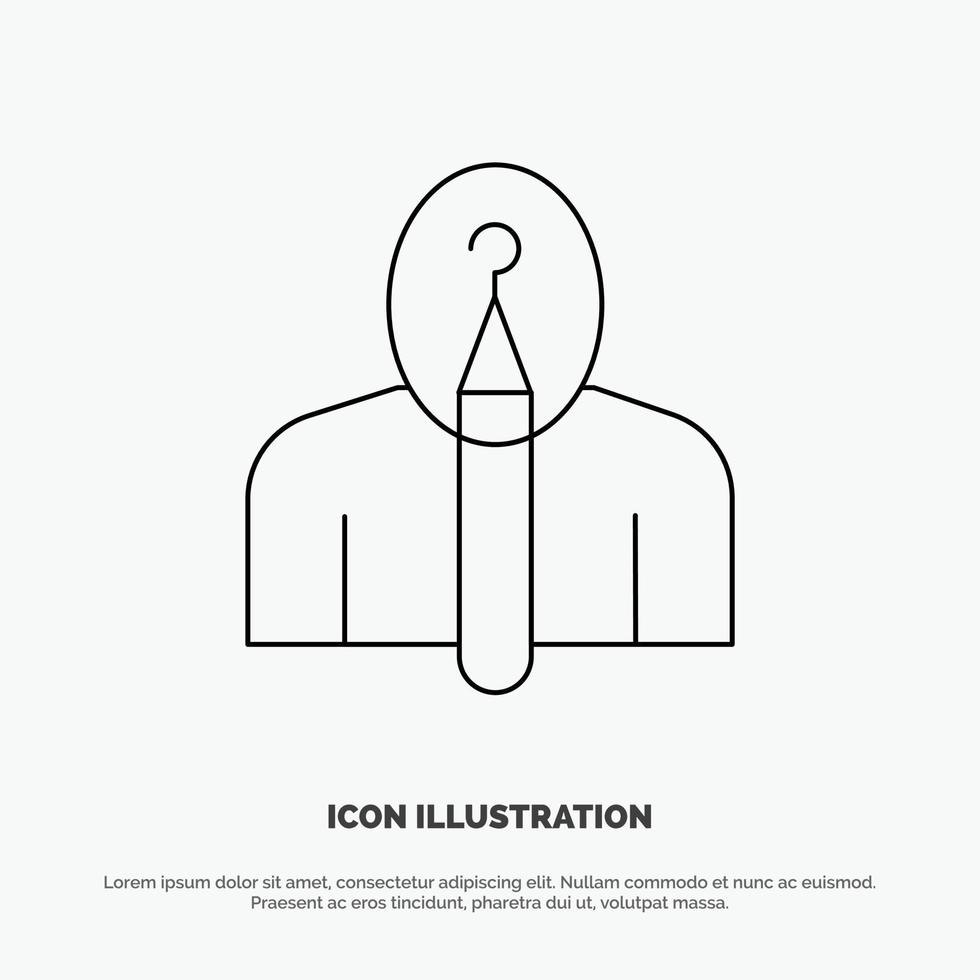 Anonymous Artist Author Authorship Creative Line Icon Vector