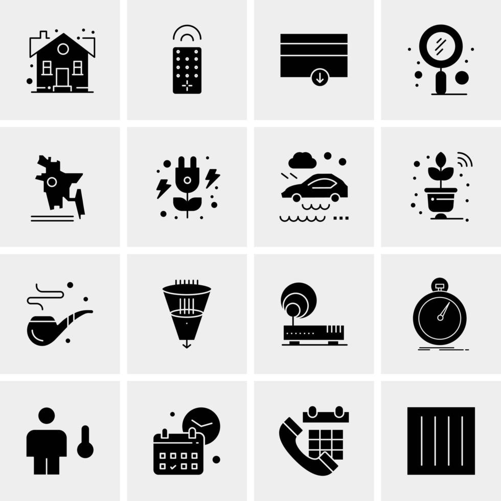 16 iconos universales de negocios vector ilustración de icono creativo para usar en proyectos relacionados con la web y dispositivos móviles