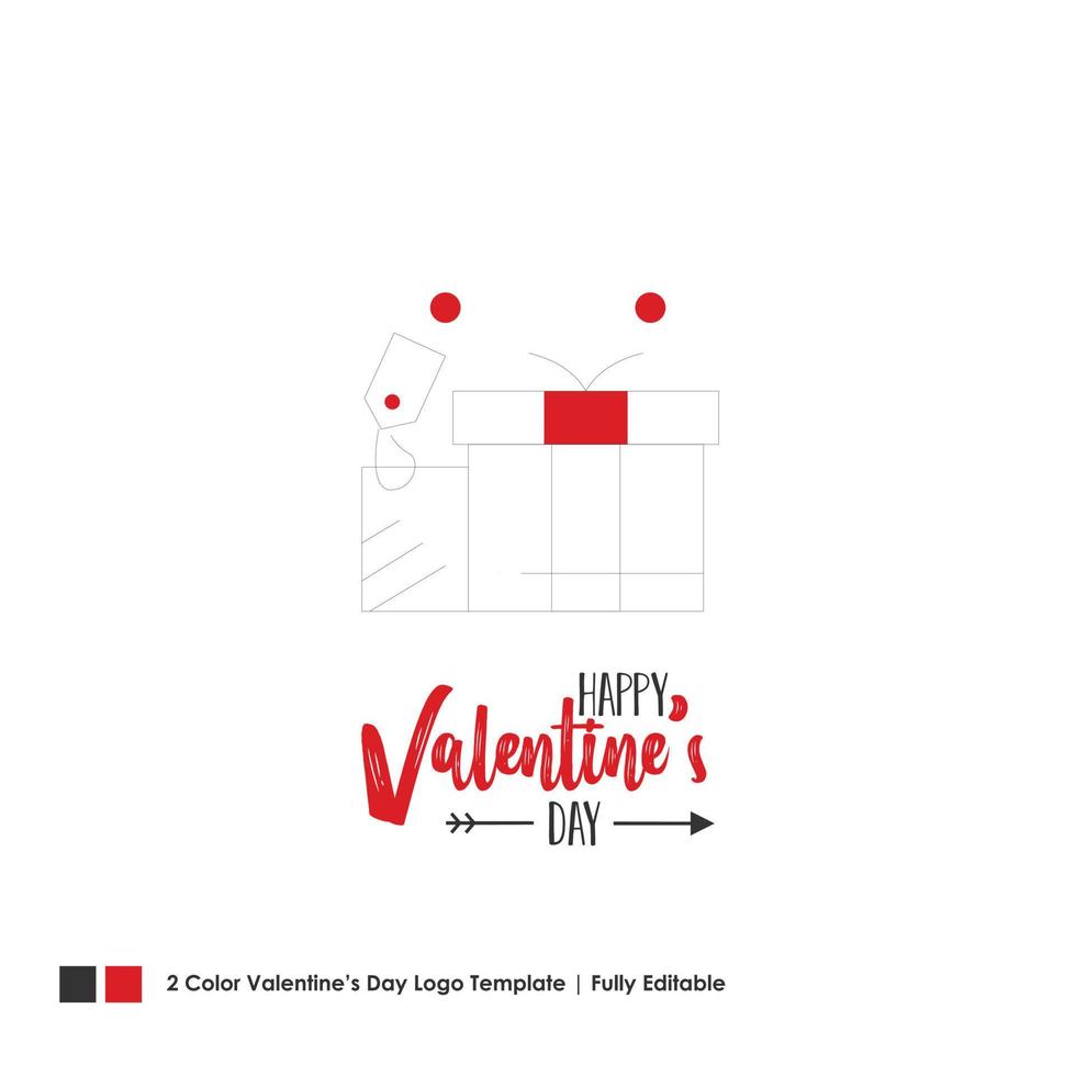 Happy Valentines Day Card Vector Lettering Background