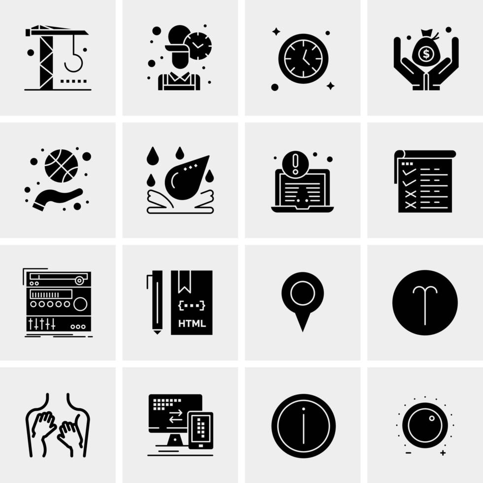 16 Business Universal Icons Vector Creative Icon Illustration to use in web and Mobile Related project