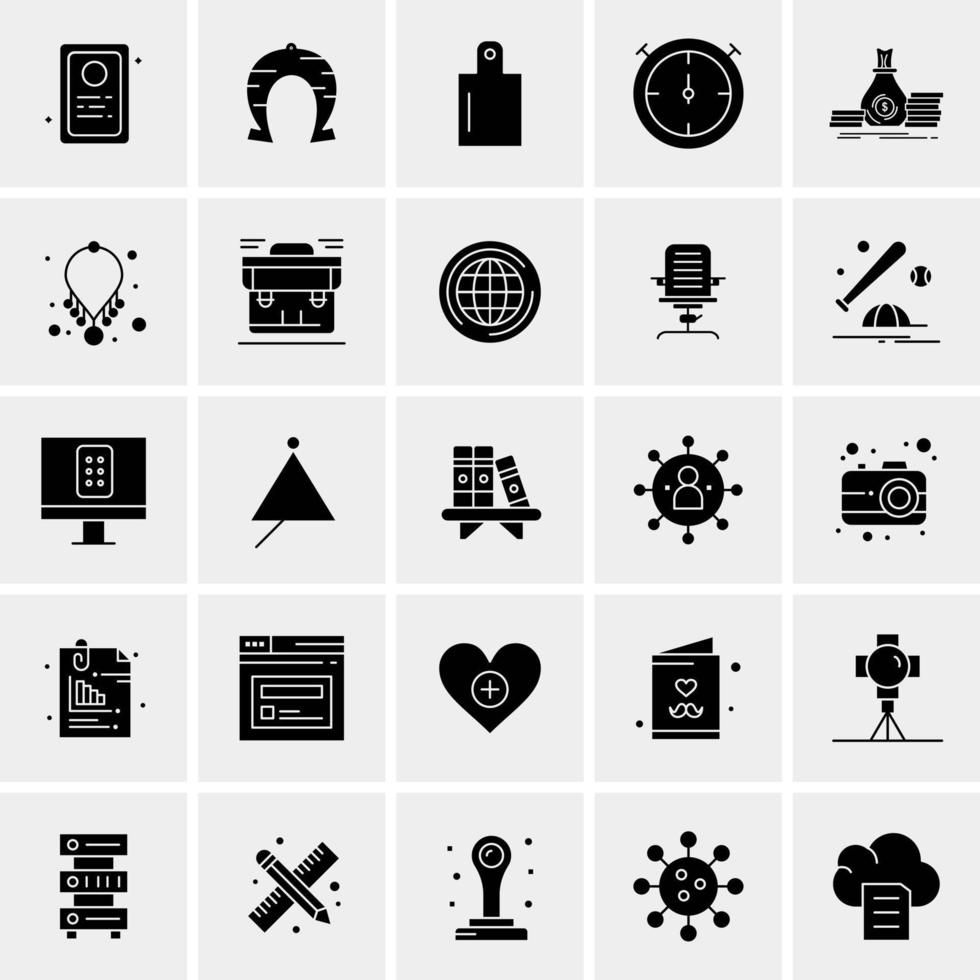 25 iconos de negocios universales vector ilustración de icono creativo para usar en proyectos relacionados con la web y dispositivos móviles