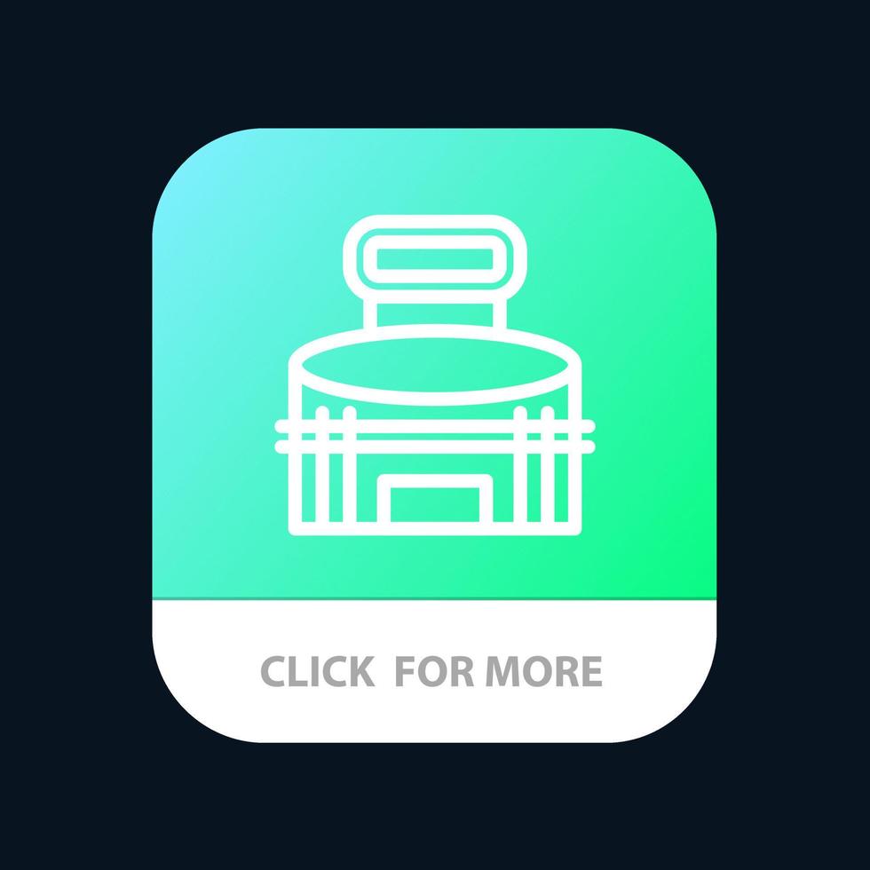 edificio exterior juego deporte estadio aplicación móvil botón android e ios línea versión vector