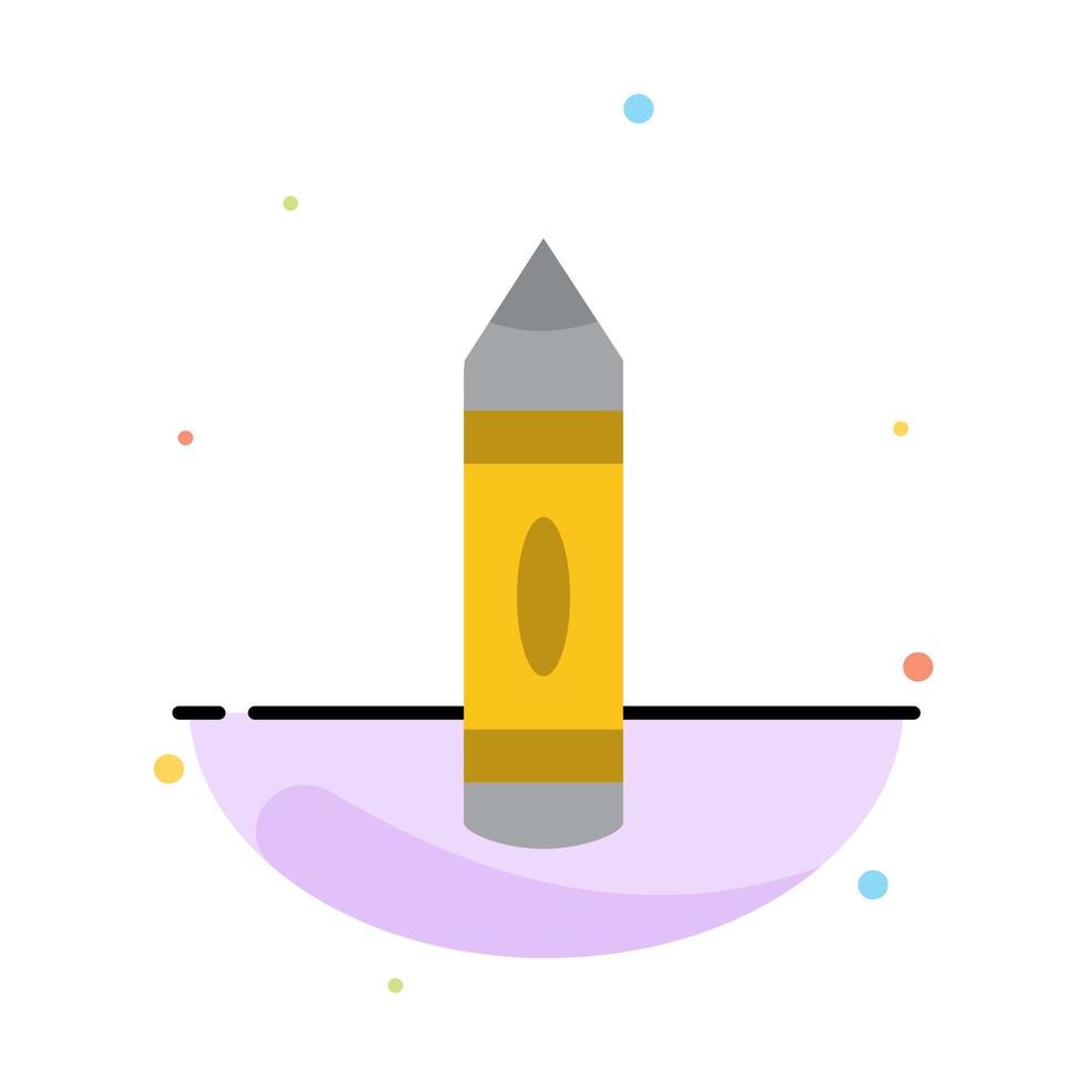 Drawing Education Pencil Sketch Abstract Flat Color Icon Template vector