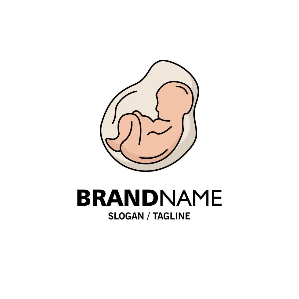 Baby pregnancy pregnant obstetrics fetus Flat Color Icon Vector