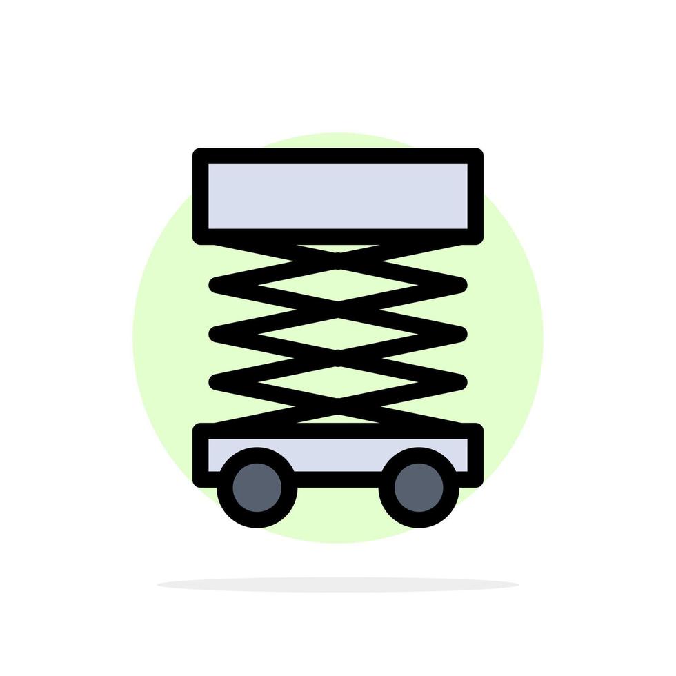 Construction Develop Scaffolding Structure Abstract Circle Background Flat color Icon vector