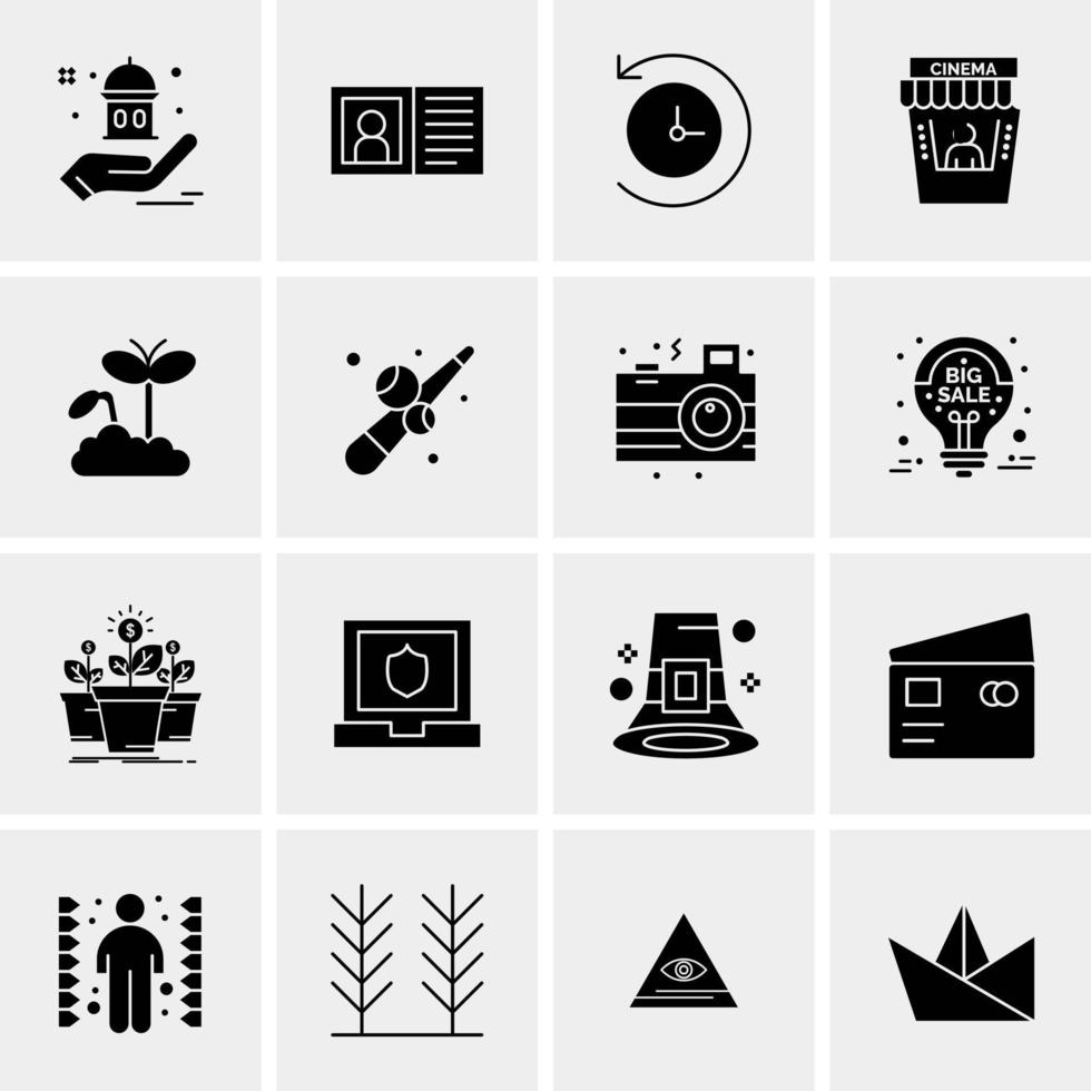 16 Business Universal Icons Vector Creative Icon Illustration to use in web and Mobile Related project