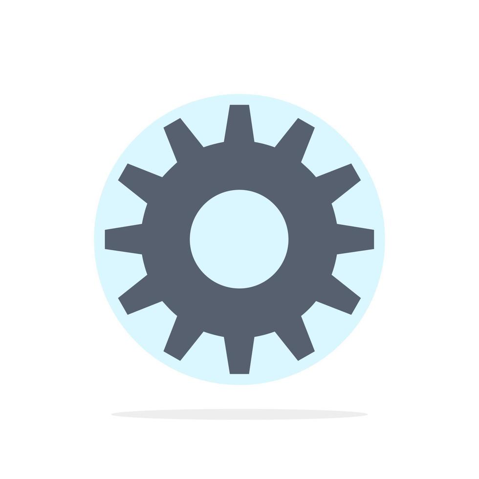 Cogs Gear Setting Abstract Circle Background Flat color Icon vector