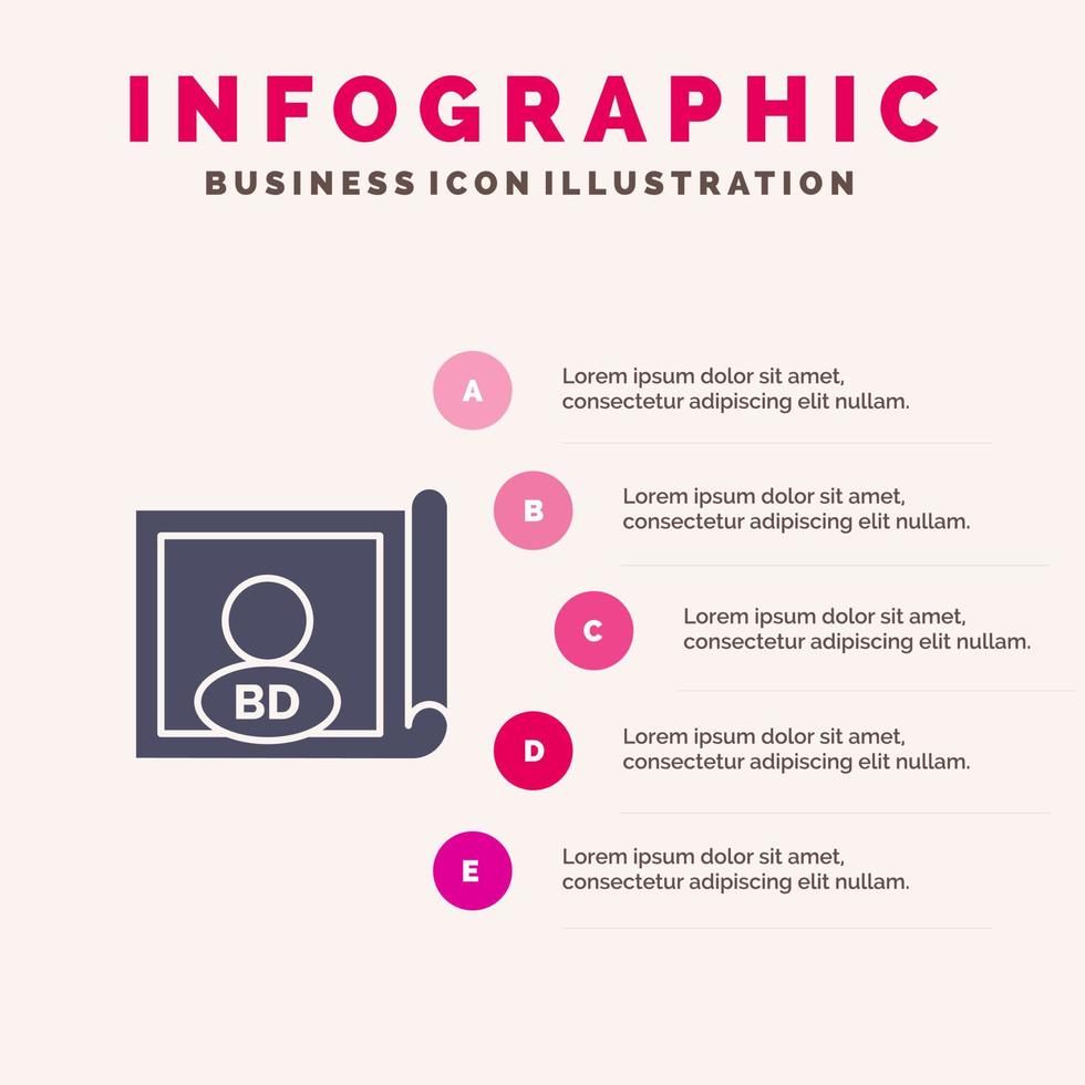 bangladesh país bandera internacional sólido icono infografía 5 pasos presentación antecedentes vector