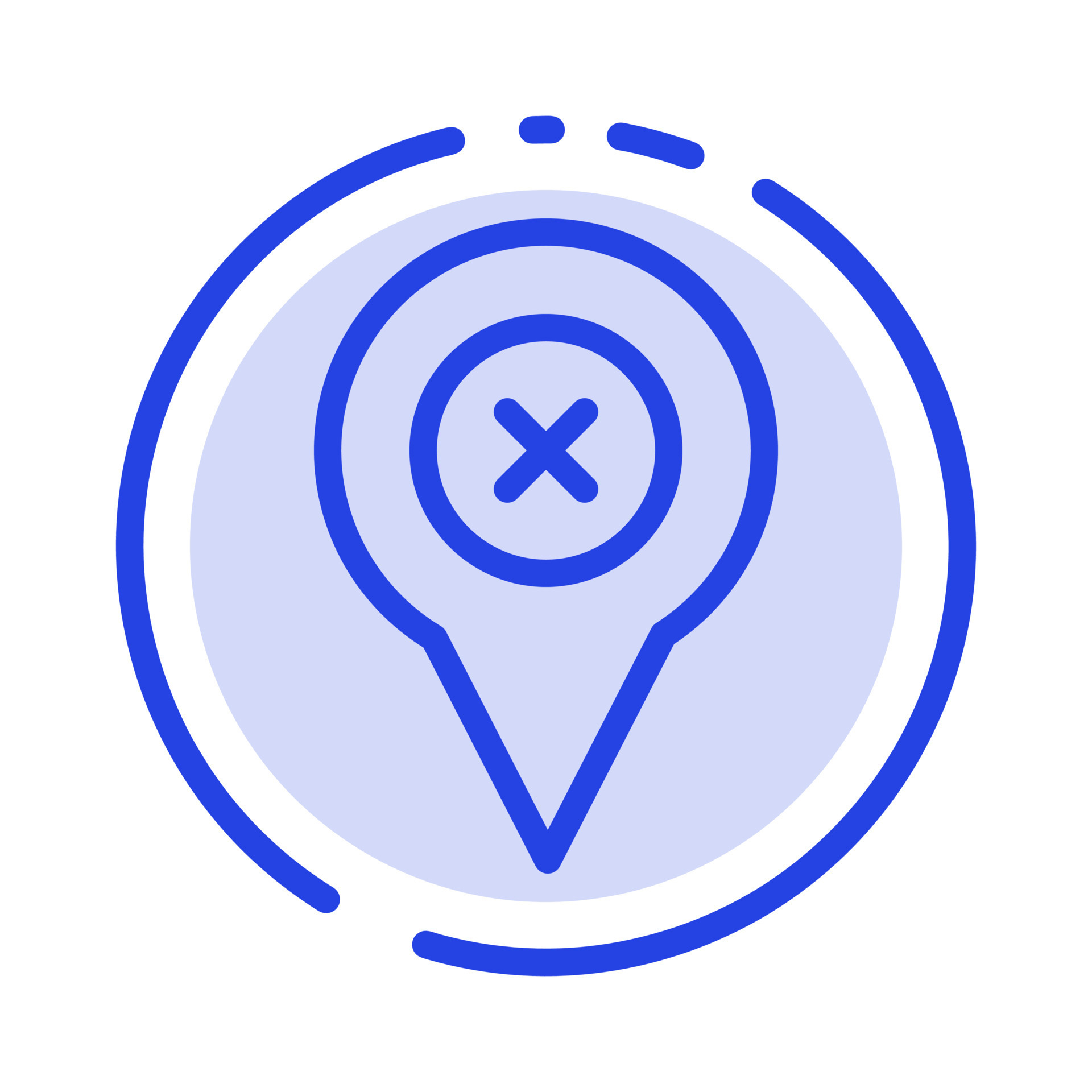 Add Pin Location Map Blue Dotted Line Line Icon 18008388 Vector Art at