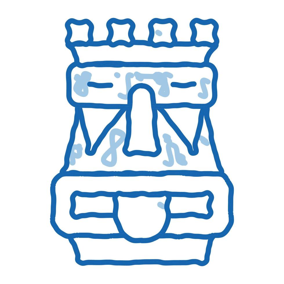 Aztec Totem doodle icon hand drawn illustration vector
