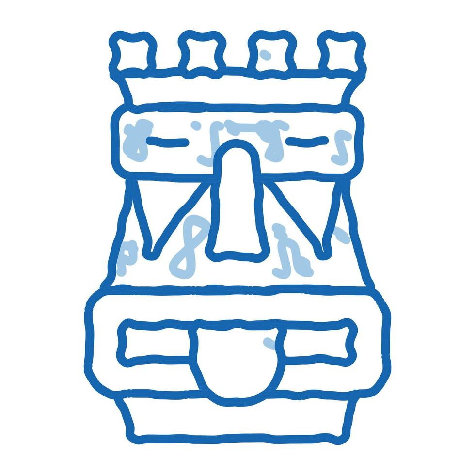 Aztec Totem doodle icon hand drawn illustration vector