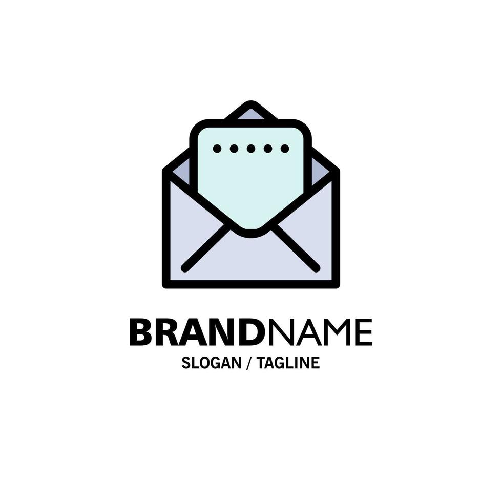 Document Mail Business Logo Template Flat Color vector