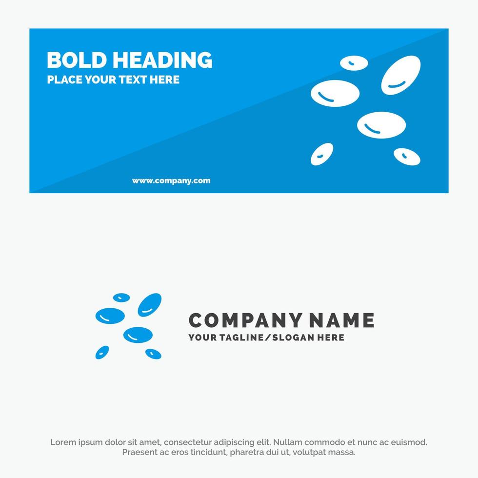 Hematology Wbcs White Blood Cells White Cells SOlid Icon Website Banner and Business Logo Template vector