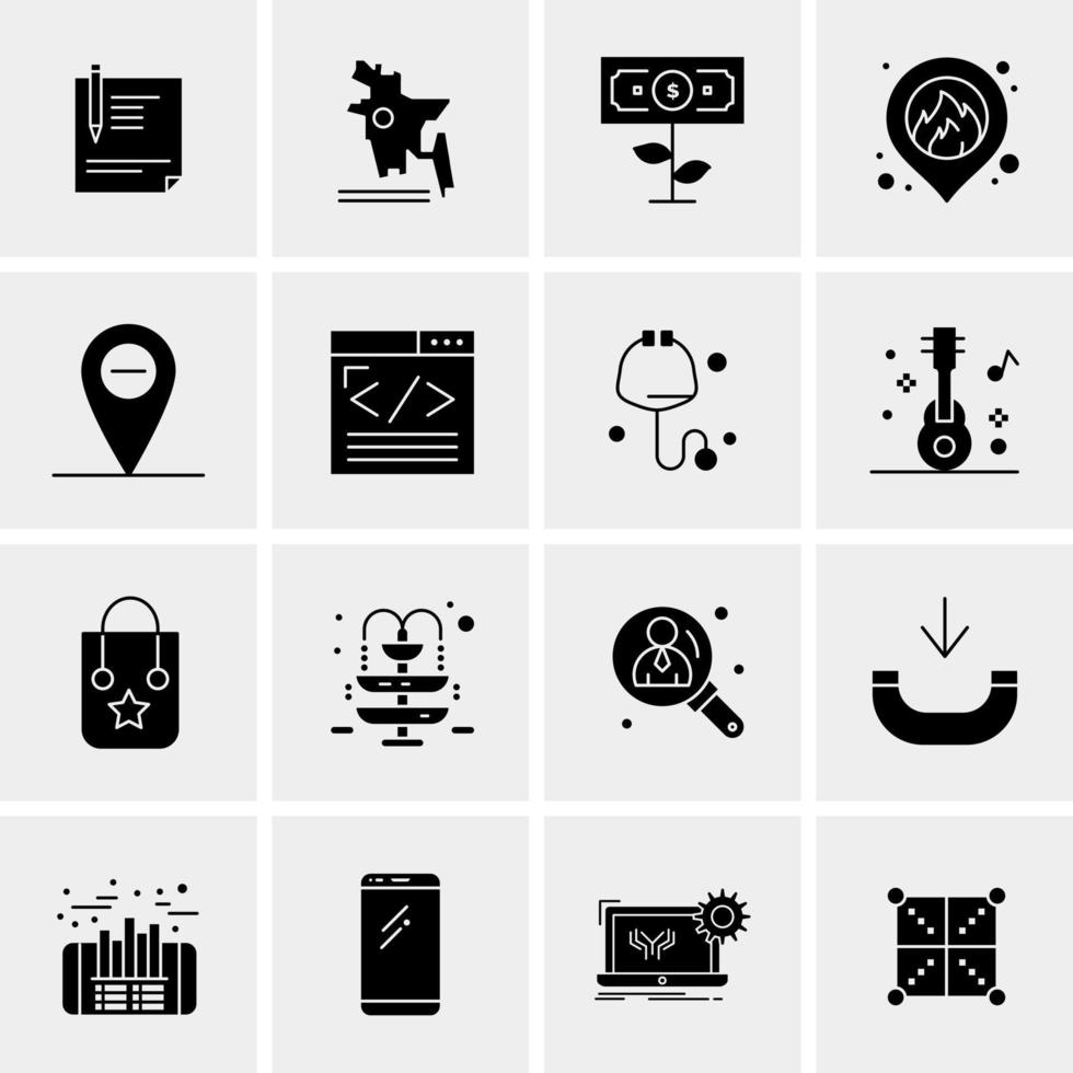 16 Business Universal Icons Vector Creative Icon Illustration to use in web and Mobile Related project