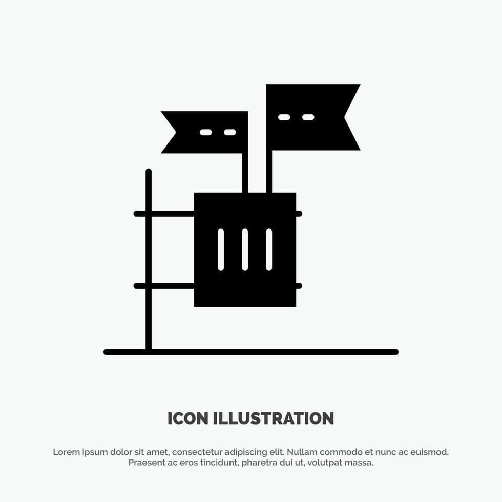 Ballot Boycott Election Garbage Junk solid Glyph Icon vector