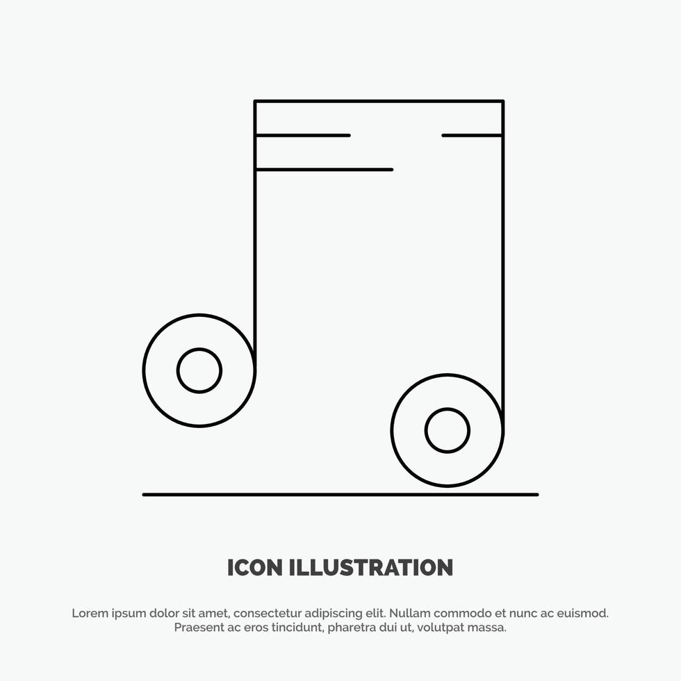 Music Audio School Line Icon Vector