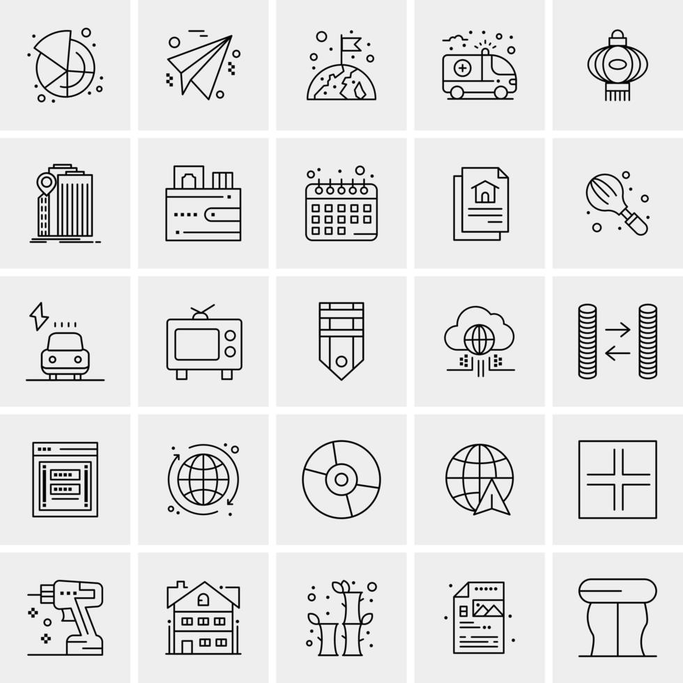 25 Universal Business Icons Vector Creative Icon Illustration to use in web and Mobile Related project