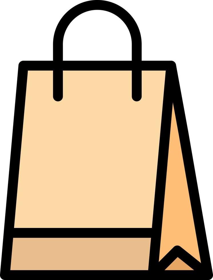 Bag Handbag Shopping Buy  Flat Color Icon Vector icon banner Template
