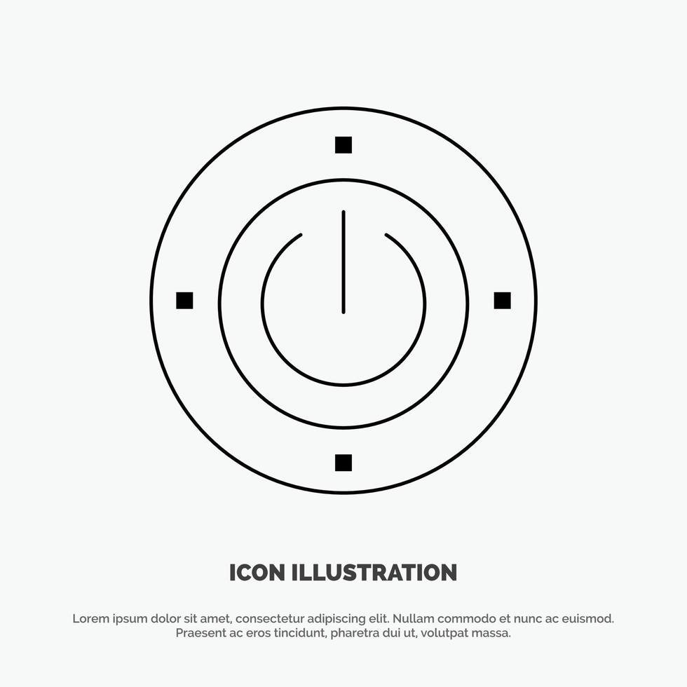 Electricity Energy Power Computing Vector Line Icon