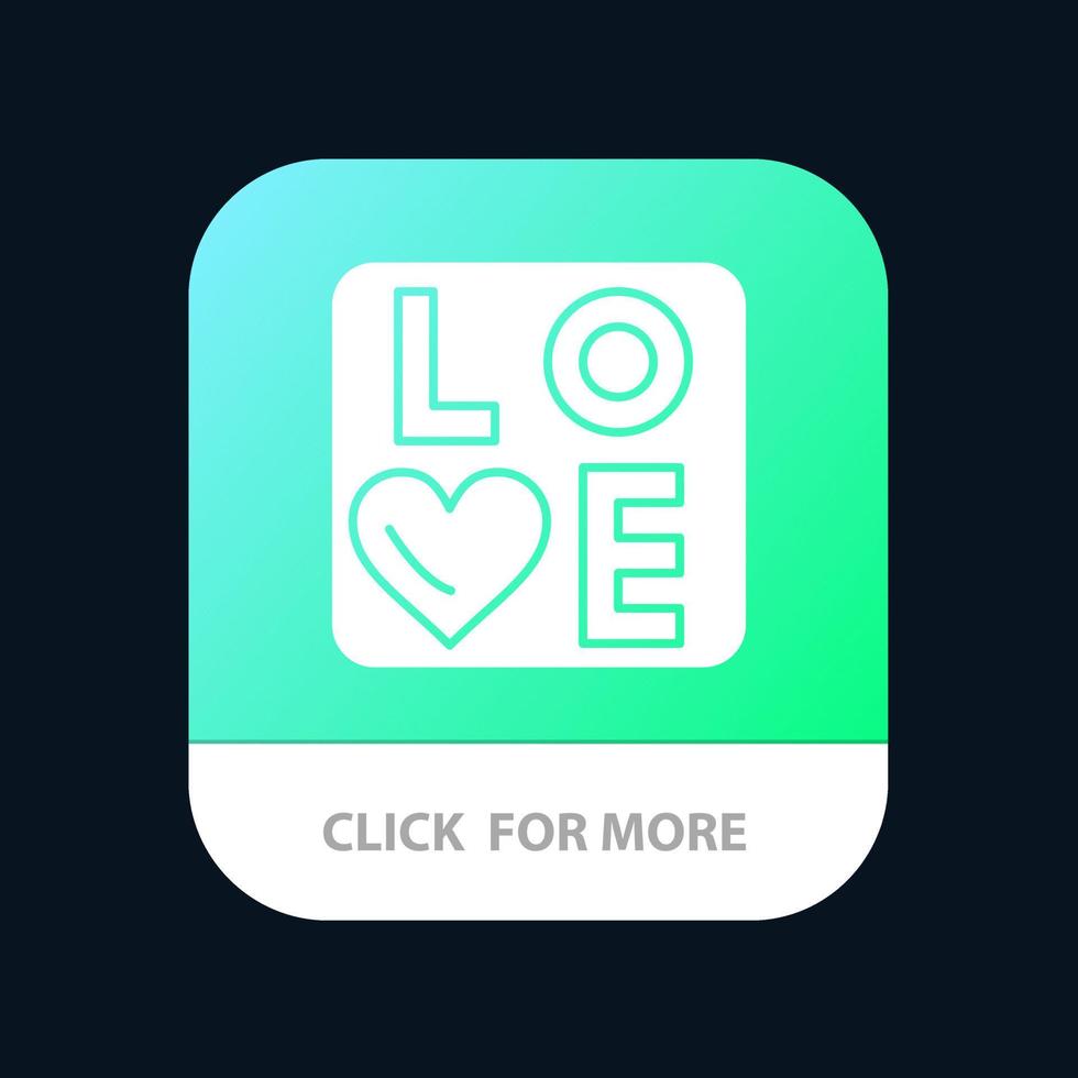 Sign Love Heart Wedding Mobile App Button Android and IOS Glyph Version vector
