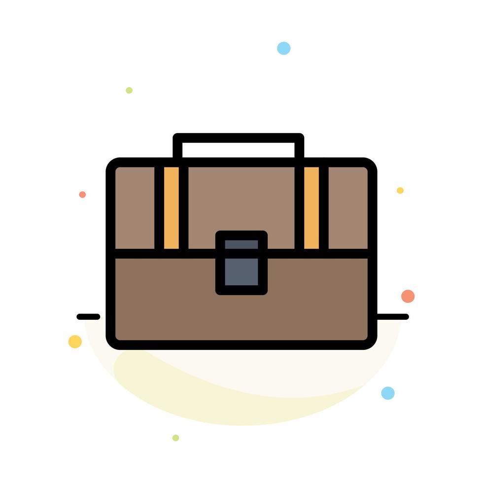 Bag Suitcase Case Handbag Abstract Flat Color Icon Template vector