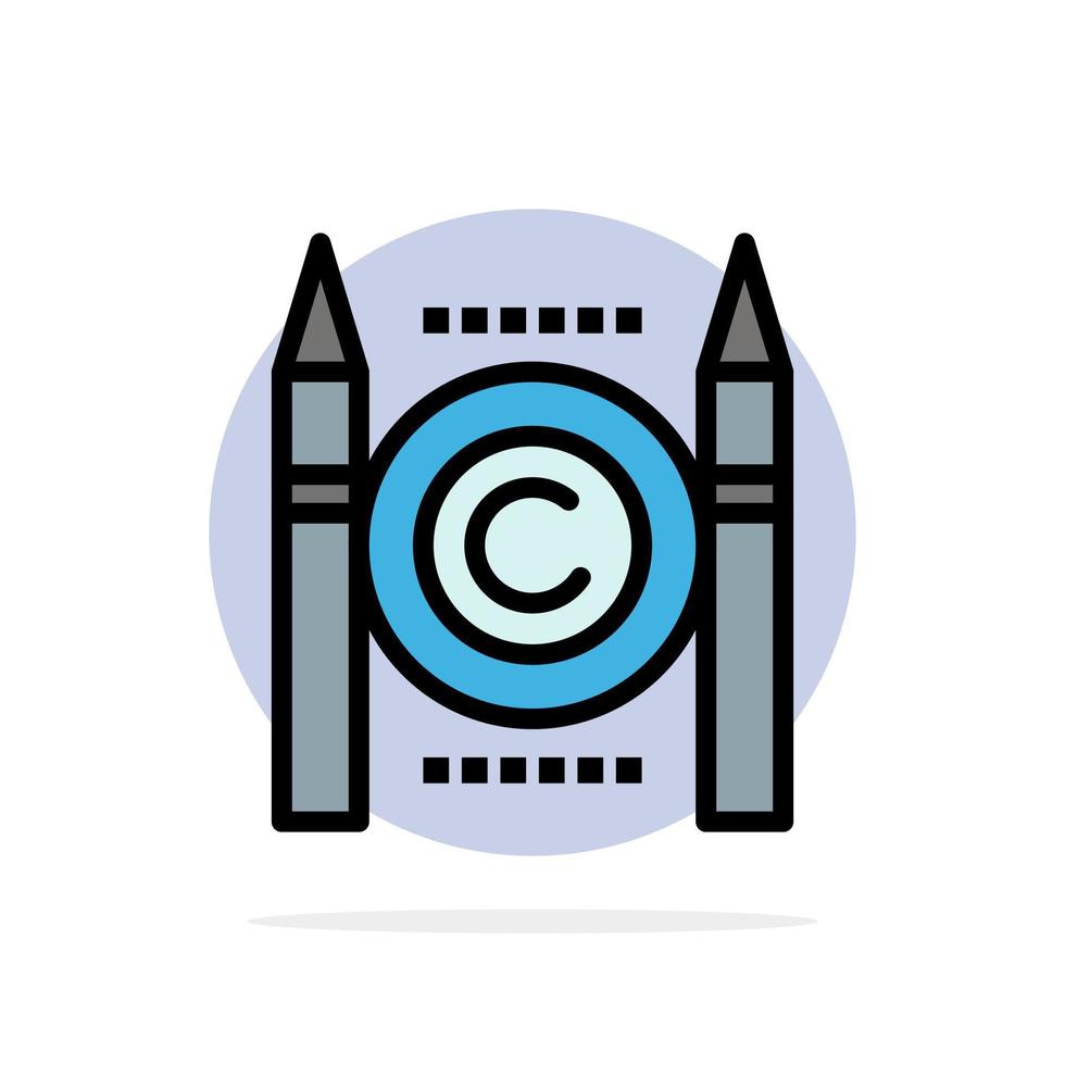 Business Conflict Copyright Digital Abstract Circle Background Flat color Icon vector