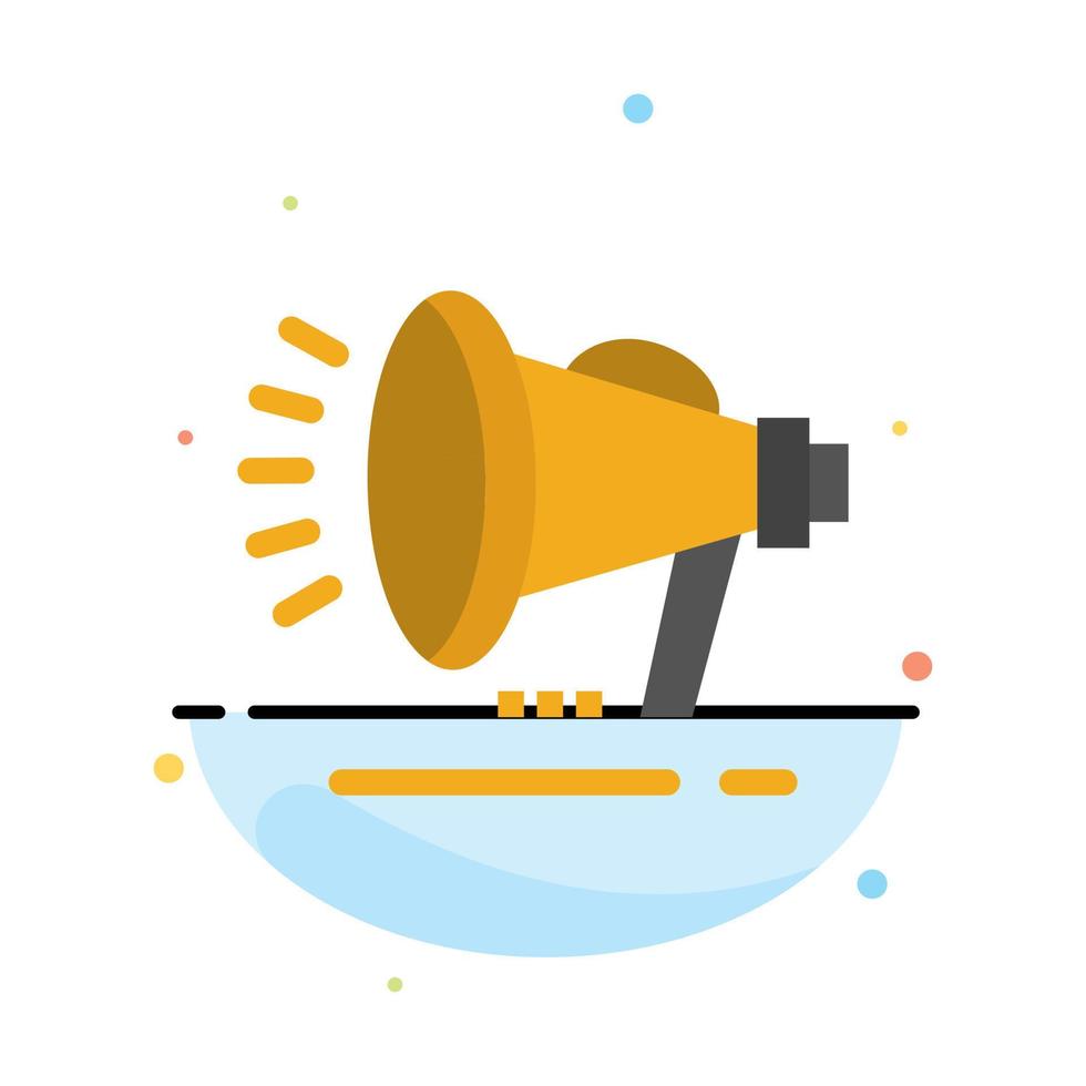 Speaker Loudspeaker Voice Announcement Abstract Flat Color Icon Template vector