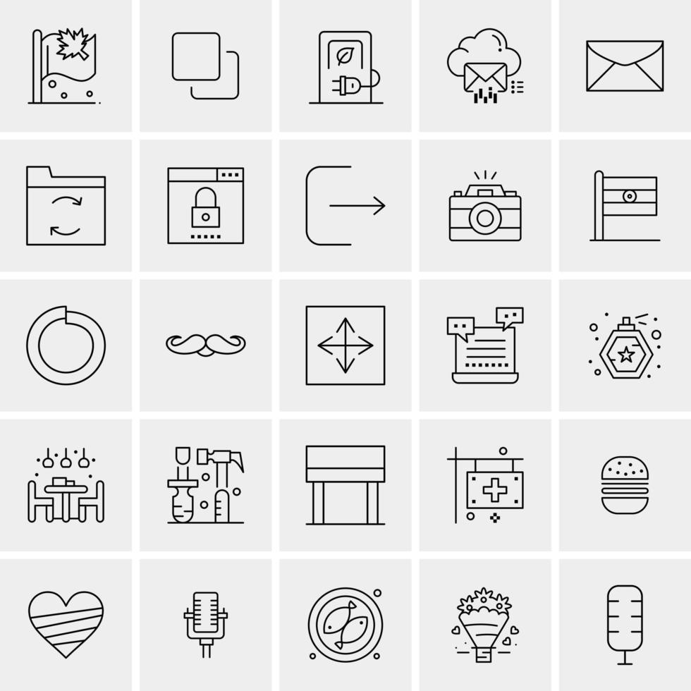 25 Universal Business Icons Vector Creative Icon Illustration to use in web and Mobile Related project