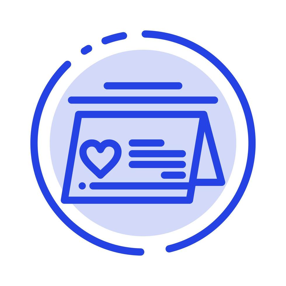 Calendar Love Married Wedding Blue Dotted Line Line Icon vector