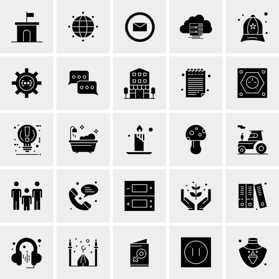 25 Universal Business Icons Vector Creative Icon Illustration to use in web and Mobile Related project