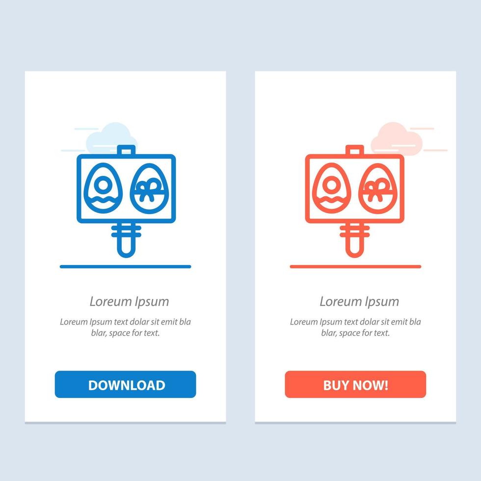 Egg Eggs Easter Holiday  Blue and Red Download and Buy Now web Widget Card Template vector