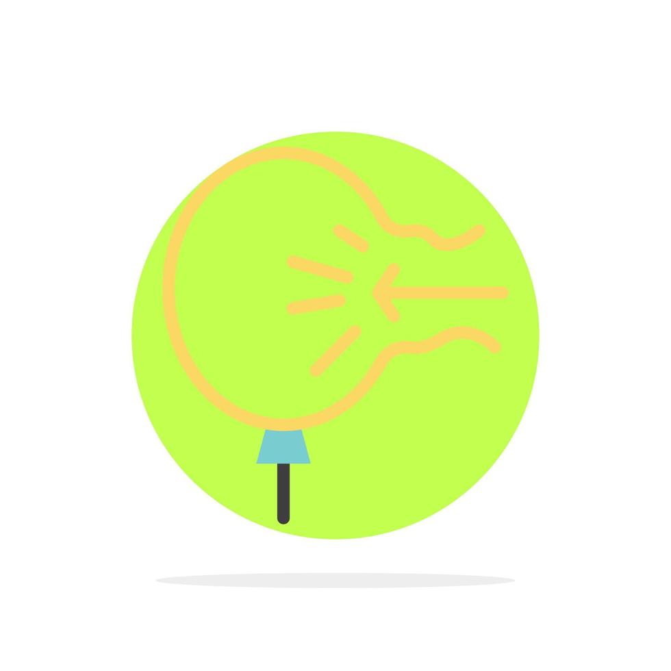 globo de aire soplo alivio estrés círculo abstracto fondo color plano icono vector