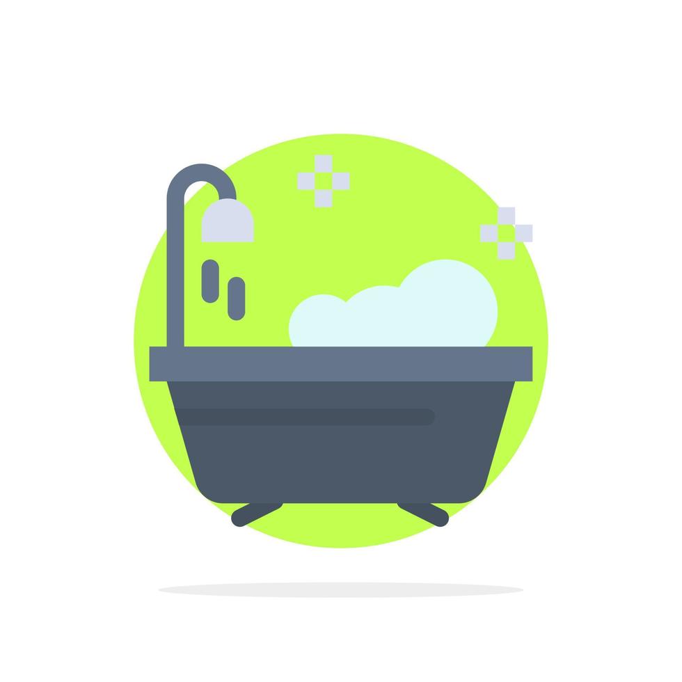 Bathroom Clean Shower Abstract Circle Background Flat color Icon vector