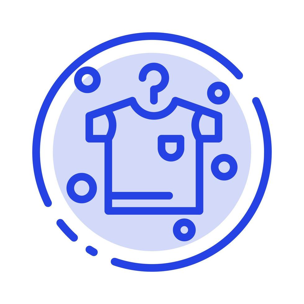 Clothes Drying Hanging Blue Dotted Line Line Icon vector