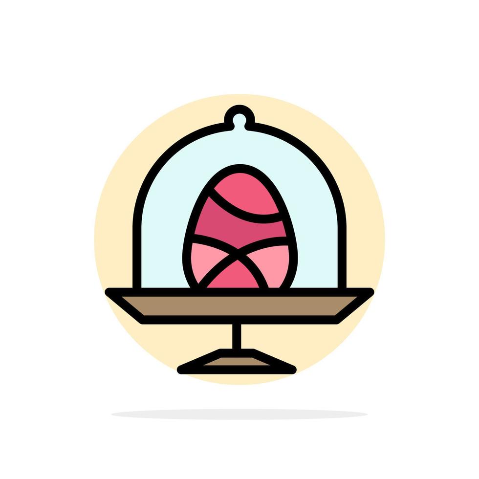 Disk Egg Food Easter Abstract Circle Background Flat color Icon vector