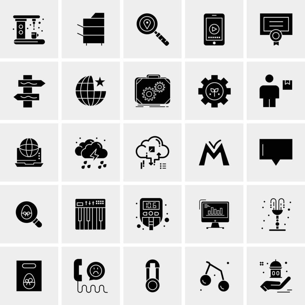 25 iconos de negocios universales vector ilustración de icono creativo para usar en proyectos relacionados con la web y dispositivos móviles