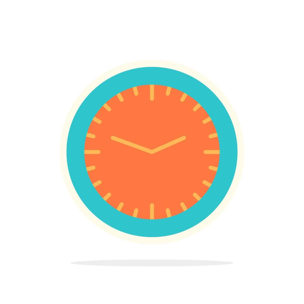 Clock Office Time Wall Watch Abstract Circle Background Flat color Icon vector