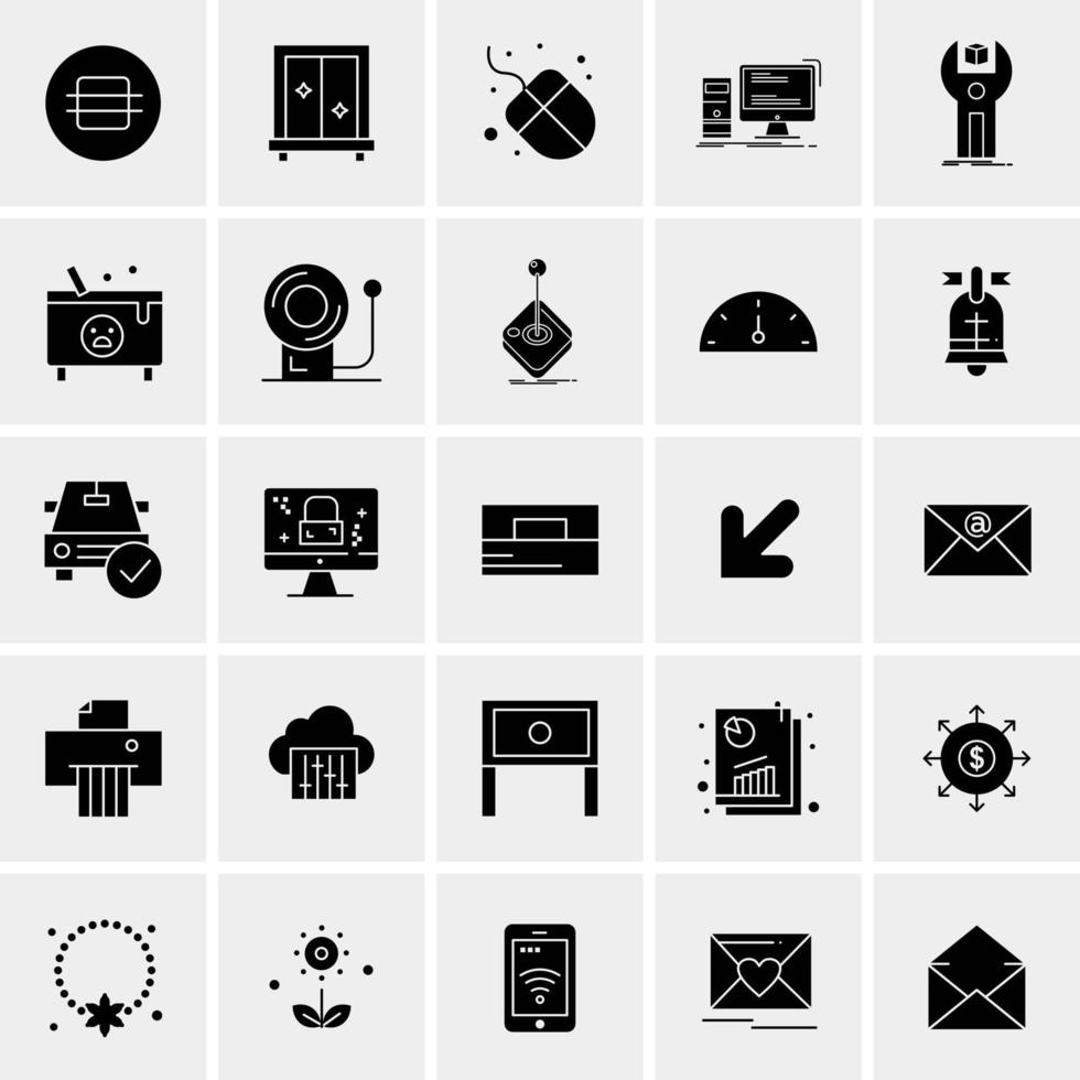 25 iconos de negocios universales vector ilustración de icono creativo para usar en proyectos relacionados con la web y dispositivos móviles