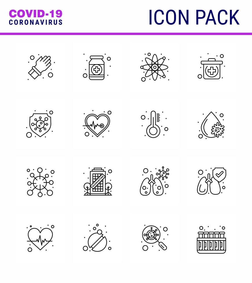 Simple Set of Covid19 Protection Blue 25 icon pack icon included protection kit medicine emergency science viral coronavirus 2019nov disease Vector Design Elements