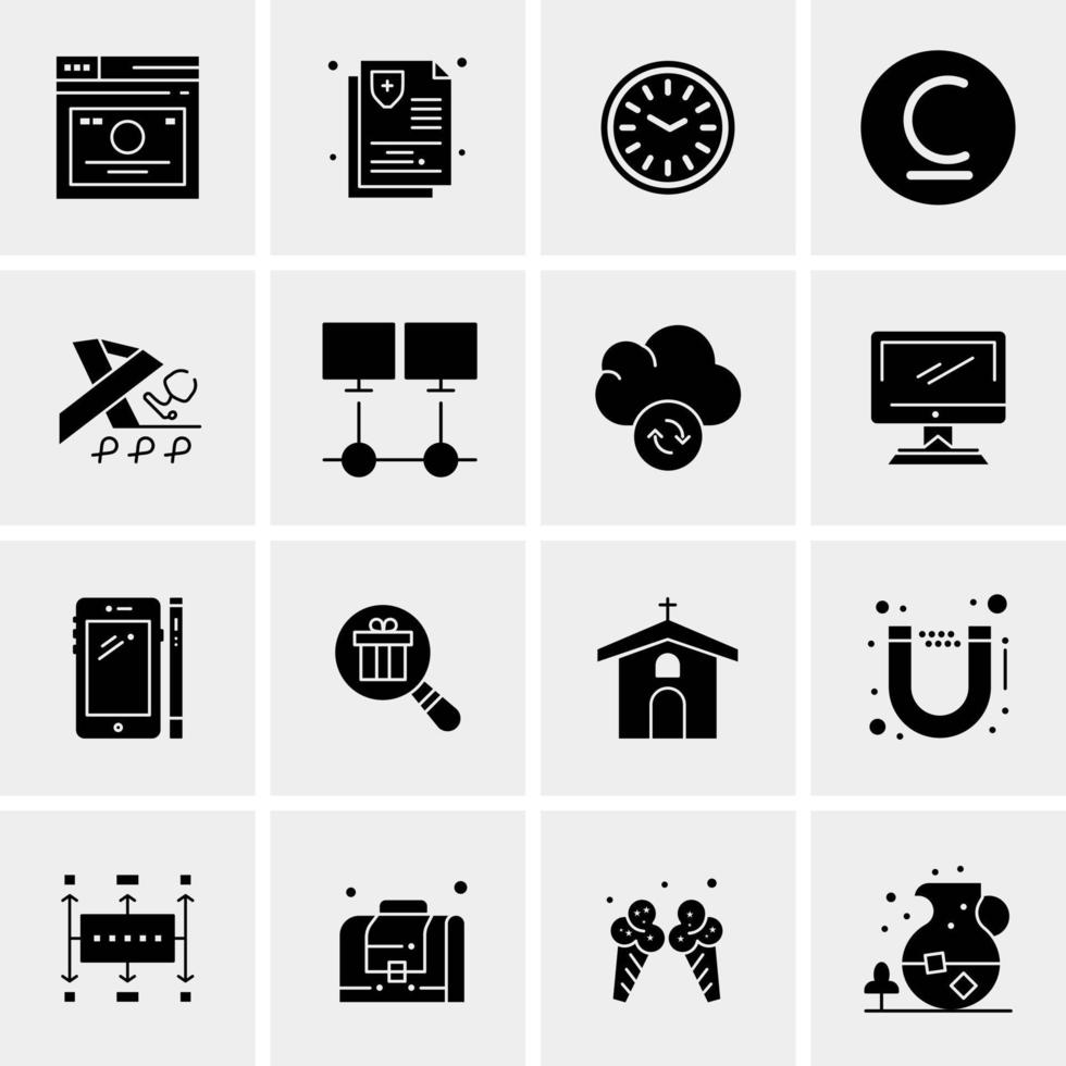 16 Business Universal Icons Vector Creative Icon Illustration to use in web and Mobile Related project