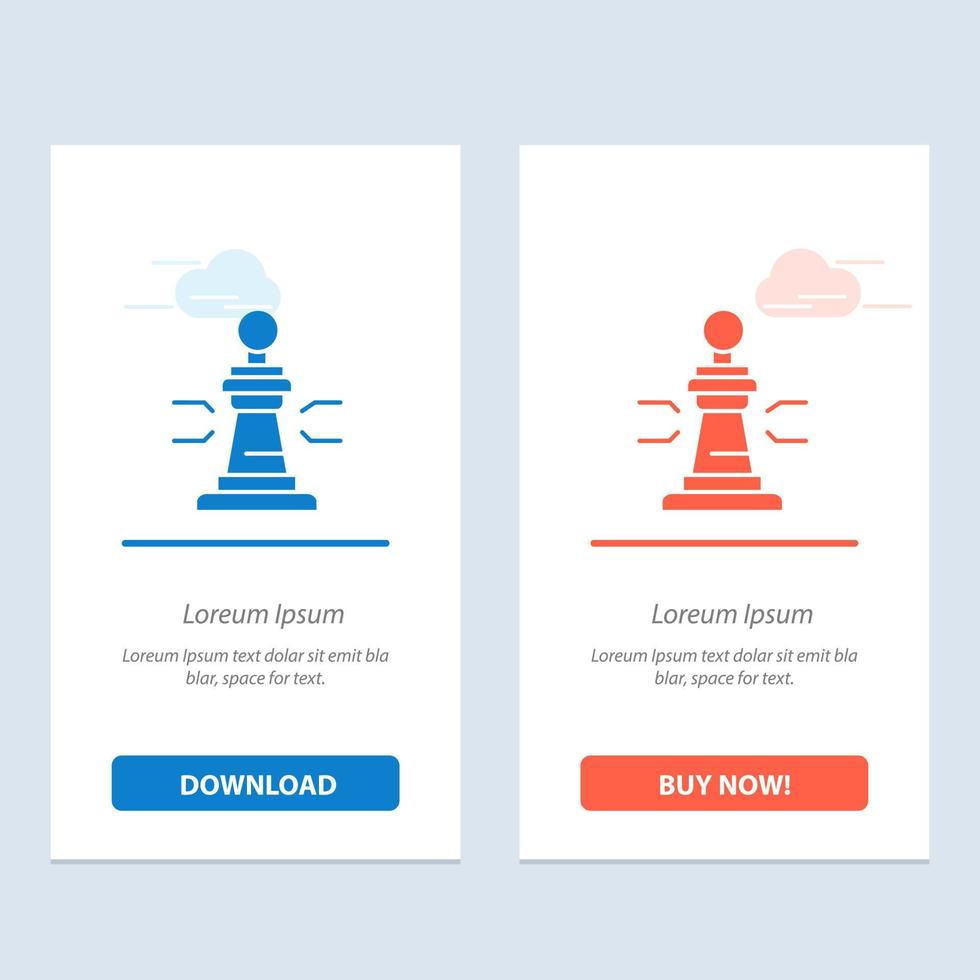 Chess Game Player King Poker  Blue and Red Download and Buy Now web Widget Card Template vector