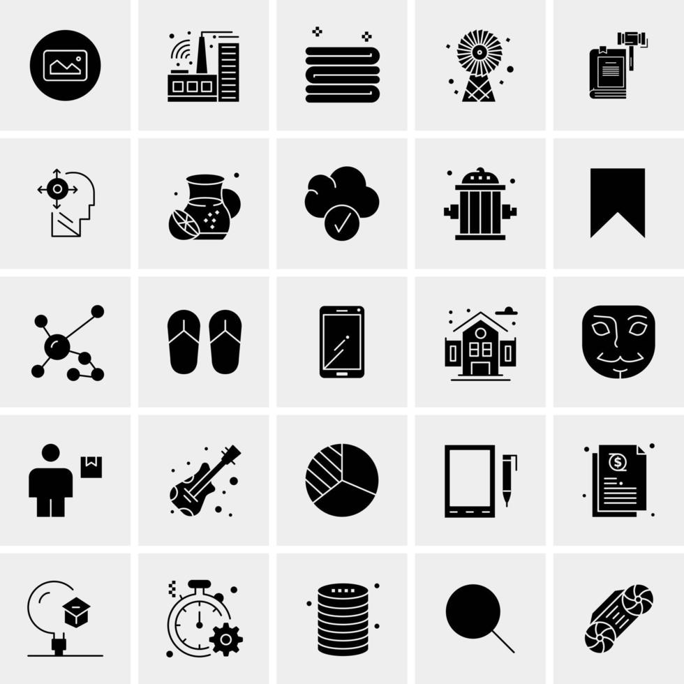 25 iconos de negocios universales vector ilustración de icono creativo para usar en proyectos relacionados con la web y dispositivos móviles