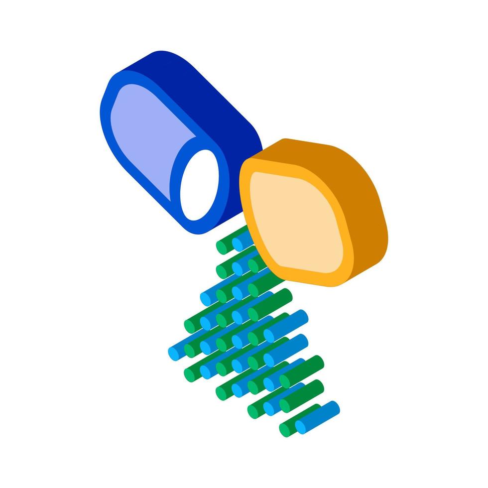 Capsule Inside Supplements isometric icon vector illustration