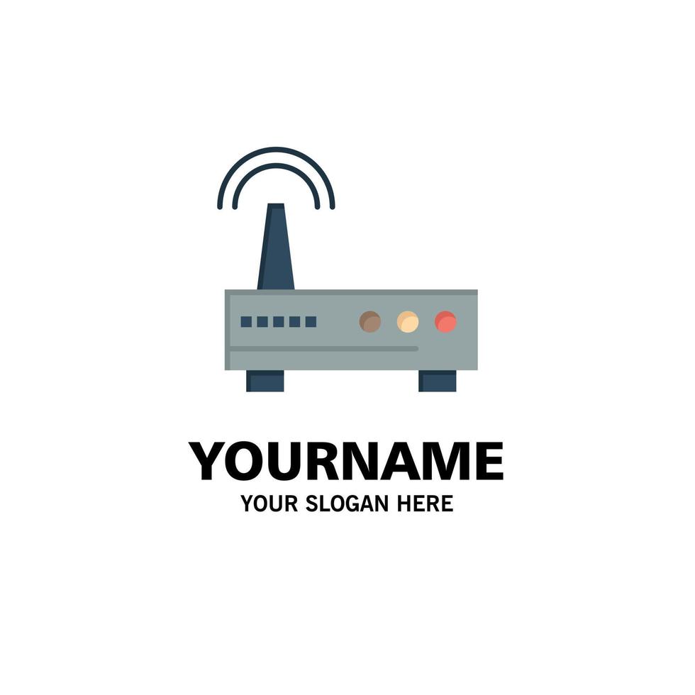 Device Wifi Signal Education Business Logo Template Flat Color vector