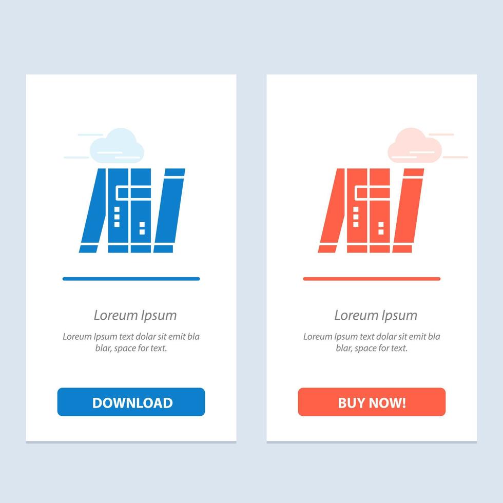 Artificial Autonomous Bot Intelligent Military  Blue and Red Download and Buy Now web Widget Card Template vector