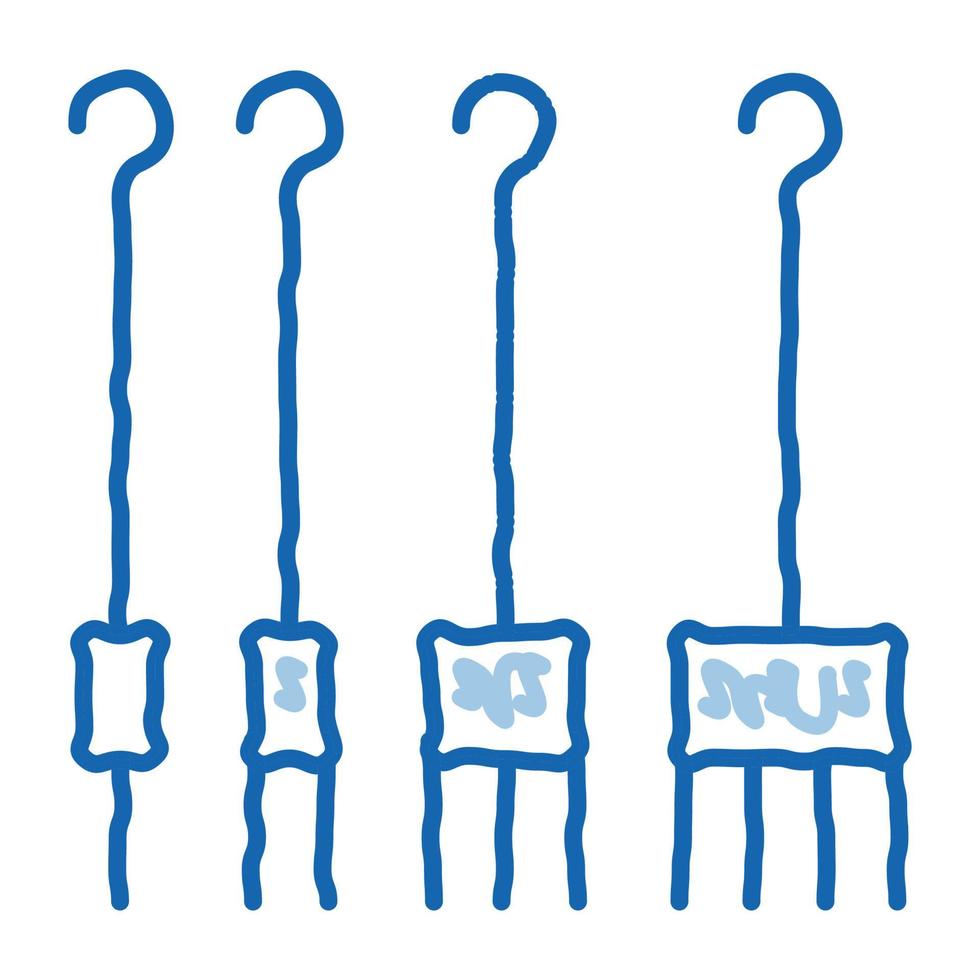 Piercing Hooks doodle icon hand drawn illustration vector