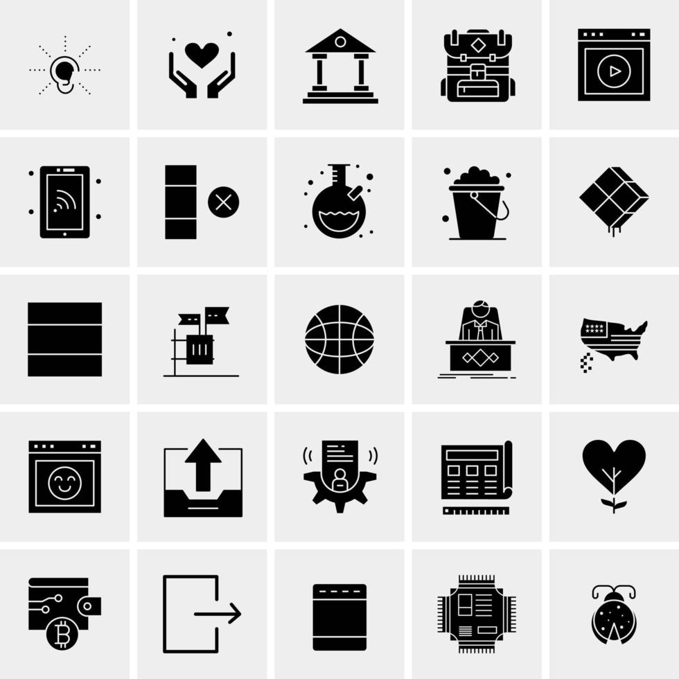 25 iconos de negocios universales vector ilustración de icono creativo para usar en proyectos relacionados con la web y dispositivos móviles