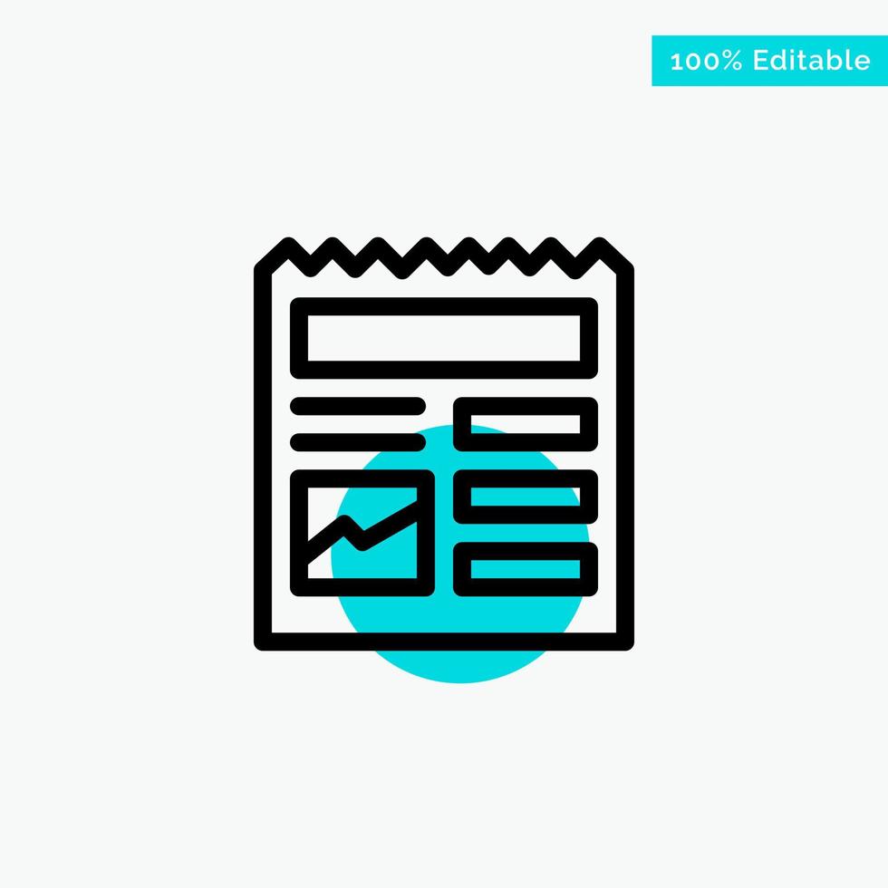 Document Basic Ui Picture turquoise highlight circle point Vector icon