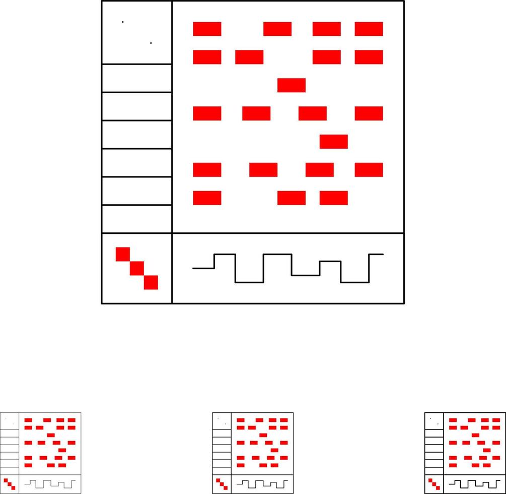 Ableton Application Audio Computer Draw Bold and thin black line icon set vector